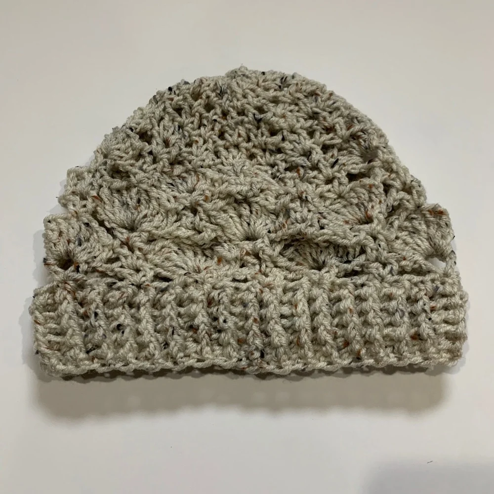 Mariposa’s Beanie Handmade Crochet Boho Adult Winter Beanie Hat Aran Fleck